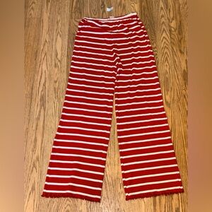 Messy Bun Just Chillin Red White Striped Pajama Pants - XS - NWT